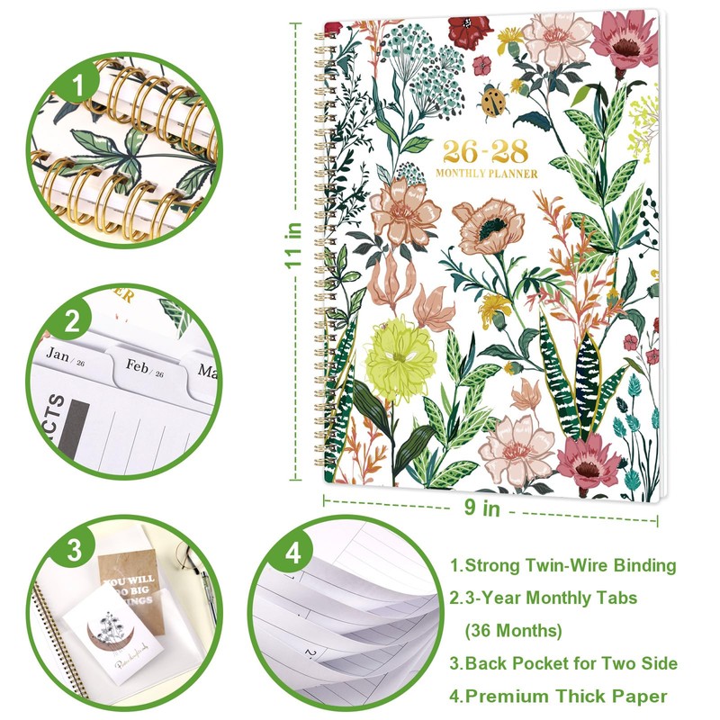 2026-2028 Monthly Planner/Calendar - 3 Year Monthly Planner 2026-2028, Jan.