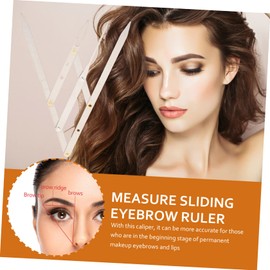 TOVINANNA 4 Pcs Eyebrow Measuring Ruler Stainless Steel Ratio Tool for Symmetrical Brows