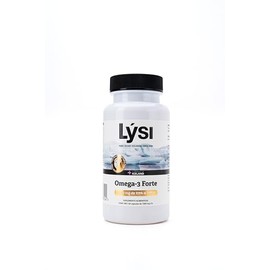 Lysi Omega-3 Forte 60 Capsulas, 1030 mg de EPA DHA, Aceite de Pescado 100 Salvaje y Sustentable, Importadas de Islandia.                              