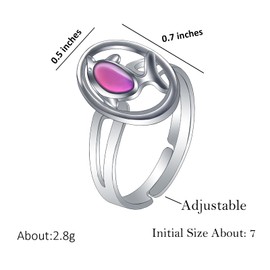 AINILOVE Color Changing Ring Sensing Temperature Ring Turtle/Dolphin/Whale/Penguin Animal Mood Ring for Women Birthday Party Jewelry Gift (Dolphin Mood Ring)
