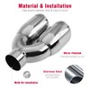 Upower 2.5 Inch Inlet 3.5" Outlet 9.5" Overall Length Polished