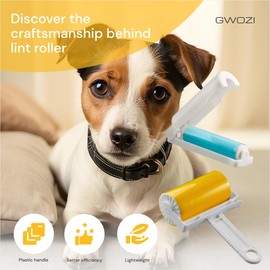 Silicone Lint Roller - Reusable Lint Rollers for Pet Hair - Washable Lint Roller with Plastic Handle - Pet Hair Remover for Clothes for Furniture, Clothes, Sofa, 6 Pcs