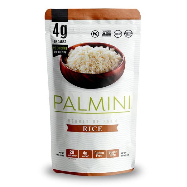 NEW!! Palmini Low Carb Rice | 4g of Carbs | As Seen On Shark Tank | Gluten Free | (12 Ounces Pouch (Pack of 1))