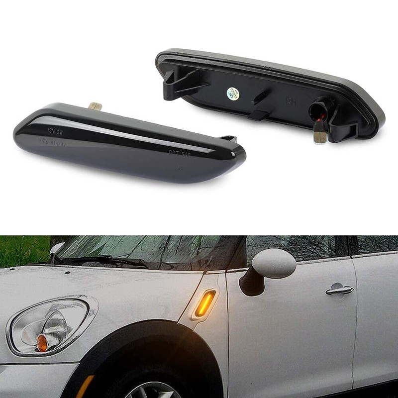 Gempro LED Front Fender Side Marker Lights Assembly Smoke Lens
