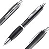Libetui Set of 10 Ballpoint Pens Ergonomic Black Ink Non-Slip