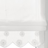 Elly Roman Blind with Embroidered Valance, Semi-Transparent Eyelet Roller Blind
