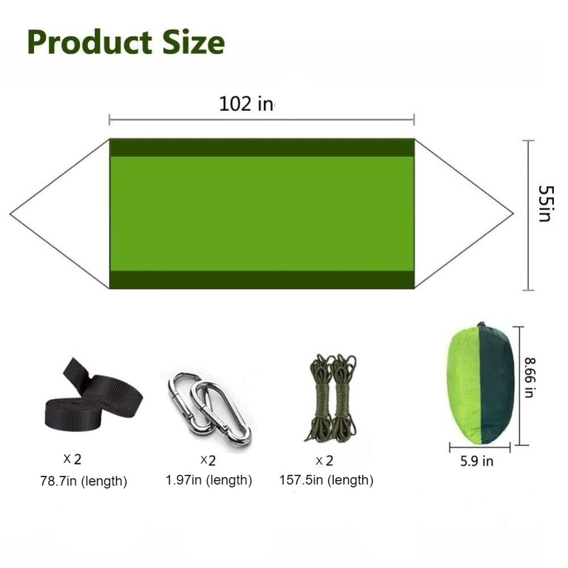 Outdoor Camping Hammock with Mosquito Net - Blue