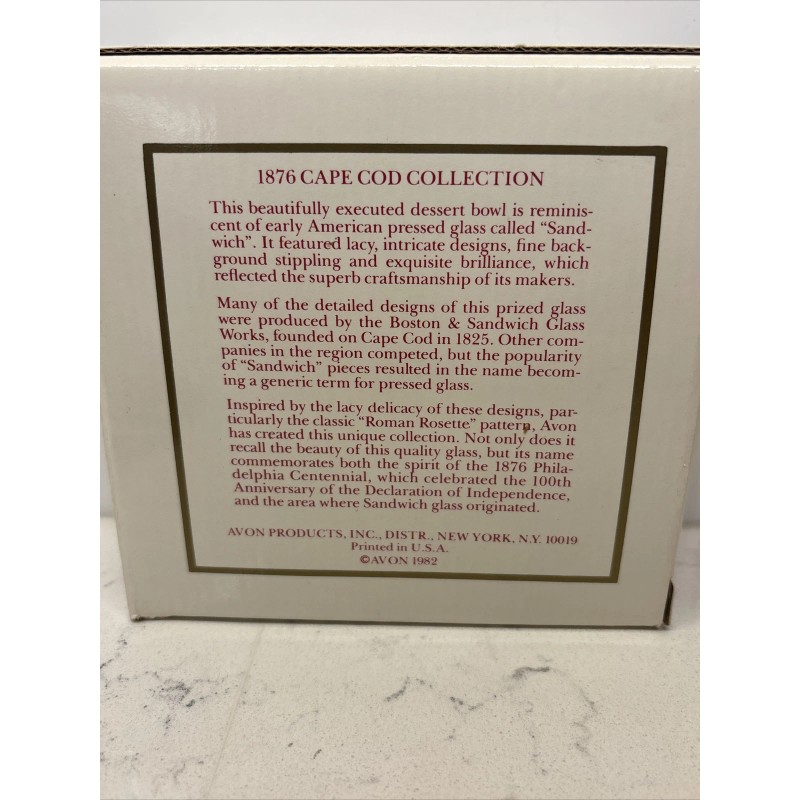 Vtg Avon Cape Cod Dessert Bowl 5” ruby red glass