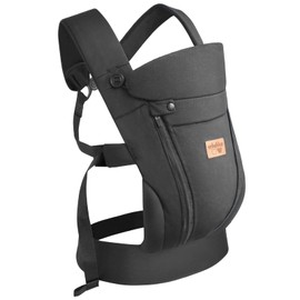Vrbabies Baby Sling for Newborns, Baby Carrier for Facing and Front Carrying, Baby Carrier for Mom and Dad, with Waist Support, Lightweight, Breathable, Baby Shower Gift (Black)