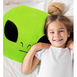 DolliBu Snug Mooshies Alien Stuffed Animal Plush Toy - Large Cuddly Space Super Squishy Soft Toys, Huggable Big Plush Animals for Girls and Boys, Cute Toy Animal Pillow for Kids - 17 inches