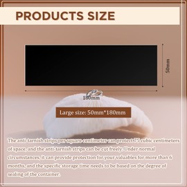 50 Pcs Anti Tarnish Strips Tabs 7 x 2 Inch Silver Protector Black Tarnish Strips Paper Tabs for Jewelry Storage