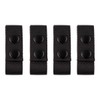 IronSeals 4 Pack Black Nylon Belt Keeper Buckle Clip with