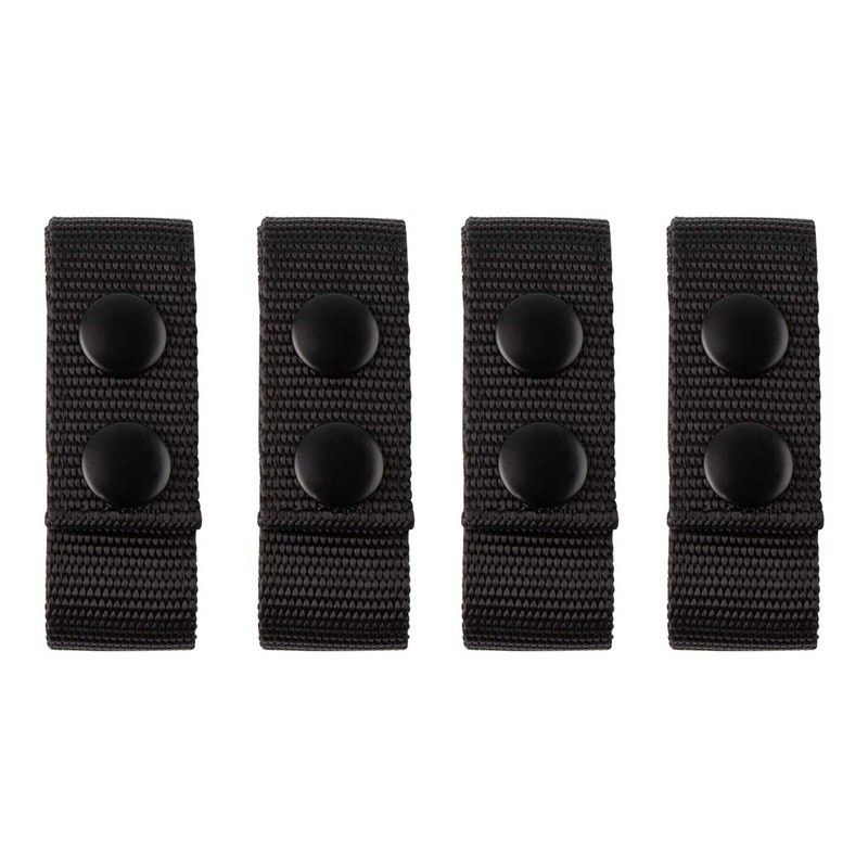 IronSeals 4 Pack Black Nylon Belt Keeper Buckle Clip with