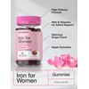 Horbäach Iron Gummies for Women – 70 Count, Grape Flavor,