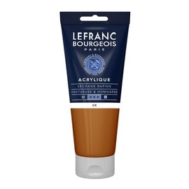 Lefranc Bourgeois 300366 Fine Acrylic Paint - Gold, 200 ml Tube, Creamy Acrylic Paint, Water-based, Quick Drying, Non-fading, Waterproof