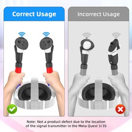 VR Handle Attachment for Meta Quest 2, Extension Controller Accesories, Gorilla Tag Long Arms Grips, for Beat Saber Better Experience (Phantom)