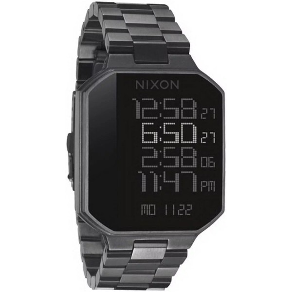 Nixon The Synapse 4 Time Zones Digital Square Black Men's