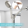 Nuodan Shower Extension Arm, Solid Stainless Steel Shower Pipe Extension