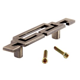 Mgoodoo 5Pcs Pull Handle Kitchen Cabinet Door Handles Drawer Knobs Furniture Hardware Farmhouse Vintage Retro Style 64mm Antique Bronze-2-1/2''