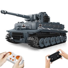 NUTCRACKER Military Tiger Tank Building Set - Heavy Military Tank with Remote APP Control Toy Building Set, Home Collectible Display Model, Easter Birthday Gift for Adult Boys Girls (800 Pieces)