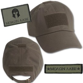 Molon Labe Tactical Hat & Patch Bundle (2 Patches + Hat) - Olive Drab