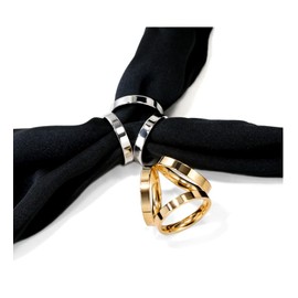 2 PCS Womens Three Rings Scarves Buckle Scarf Clip Scarf Ring Wrap Holder Jewelry for Clothing Neckerchief Shawl (Silver+Golden)