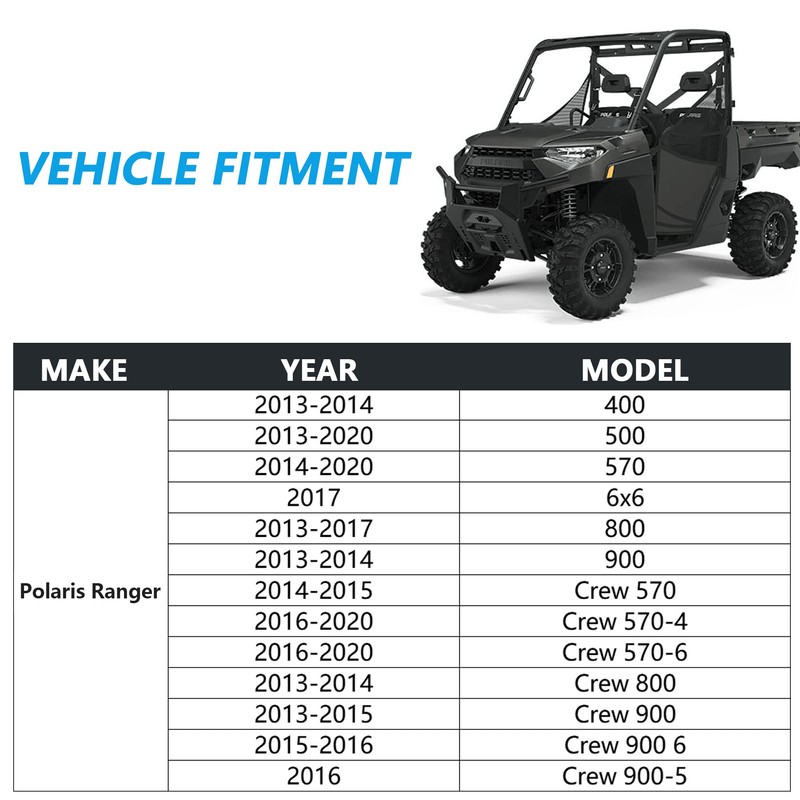 HZHIMO Polaris Ranger Pro-fit Rear Roof Cage Light Mount Bracket
