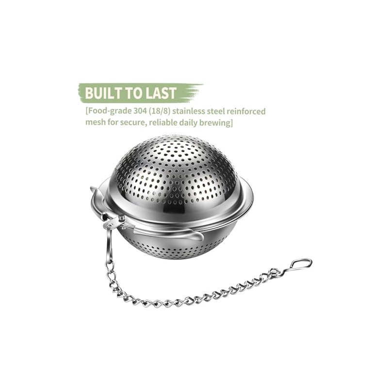 2Pack 304 Stainless Steel Tea Strainers for Loose Tea Infuser