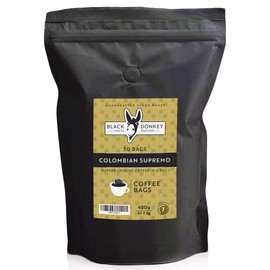 Black Donkey Coffee Roasters | 50 Coffee Bags | Colombian Supremo