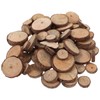 Ciieeo 100pcs 1-3CM Wood Log Slice Discs Unfinished Wooden Circles