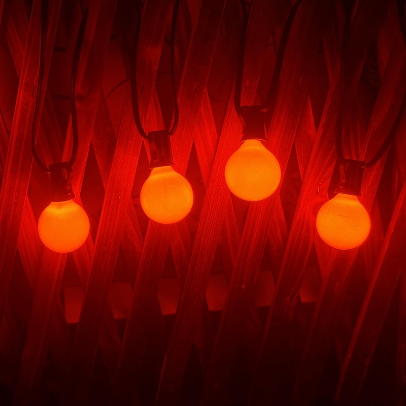 Cbebew Orange G40 Replacement Bulbs, 25 Pack Halloween G40 Globe