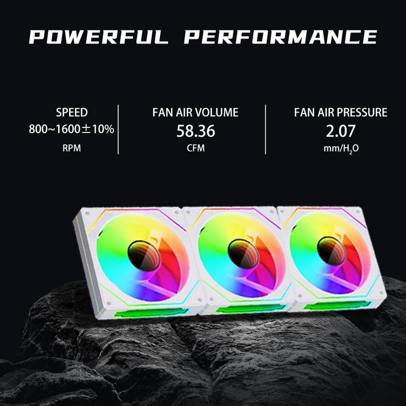 Jungle Leopard Prism4 Pro X3 120mm ARGB Case Fans,Infinity Mirror