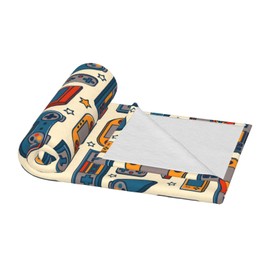 Oplp - Manta de forro polar para cama, sofá, estilo retro de videojuegos, ligera, suave, acogedora, 50 x 40 pulgadas