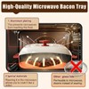 AHJ Microwave Grill Pan with Lid, Microwave Cooker Multi-Use for