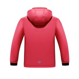 M2C Boys Girls Hooded Waterproof Rain Jackets Cotton Lined Windbreaker 4/5 Red