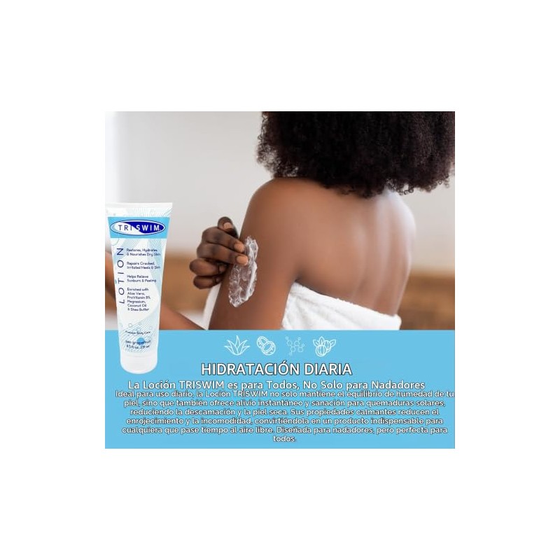 TRISWIM Swimmers Lotion Moisturizing Skin Repair with Aloe Vera &