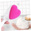 PACKOVE Heart Shaped Silicone Face Cleaning Brush for Women Gentle