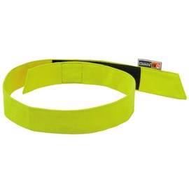 Cooling Bandana, Fire Resistant, Evaporative Polymer Crystals for Cooling Relief, Breakway and Secure Fit, Ergodyne Chill Its 6705FR , Lime