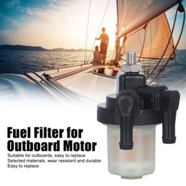 HERCHR Water Separator Fuel Filter, Outboard Engine Gasoline Filter Assembly for Outboard Motor 6R3 24560 00 00 (Paper Core)