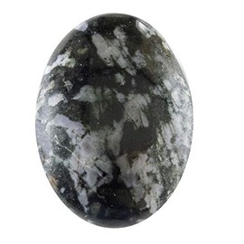 Sparkle Rock Pop Indigo Gabbro Crystal Palm Stone | AKA Mystic Merlinite | Deepen Your Intuition