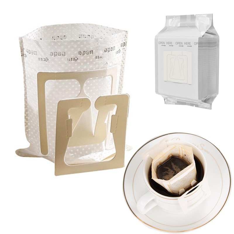SZLYTYUN 50PCS Portable Coffee Filter Paper Hanging Ear Drip Coffee