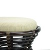 Milan Handmade Natural Rattan Wicker Ottoman Stool Vanity Bedroom Fully