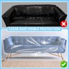 GOKENA Clear Thicker Couch Cover, Scratch Proof Plastic Furniture Covers,