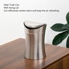 Stainless Steel Desk Trash Can, Swing Lid Mini Desk Garbage