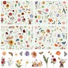 Watercolour Flower Stickers, Pack of 177 SILARLAIT Stickers, Flowers, Stickers
