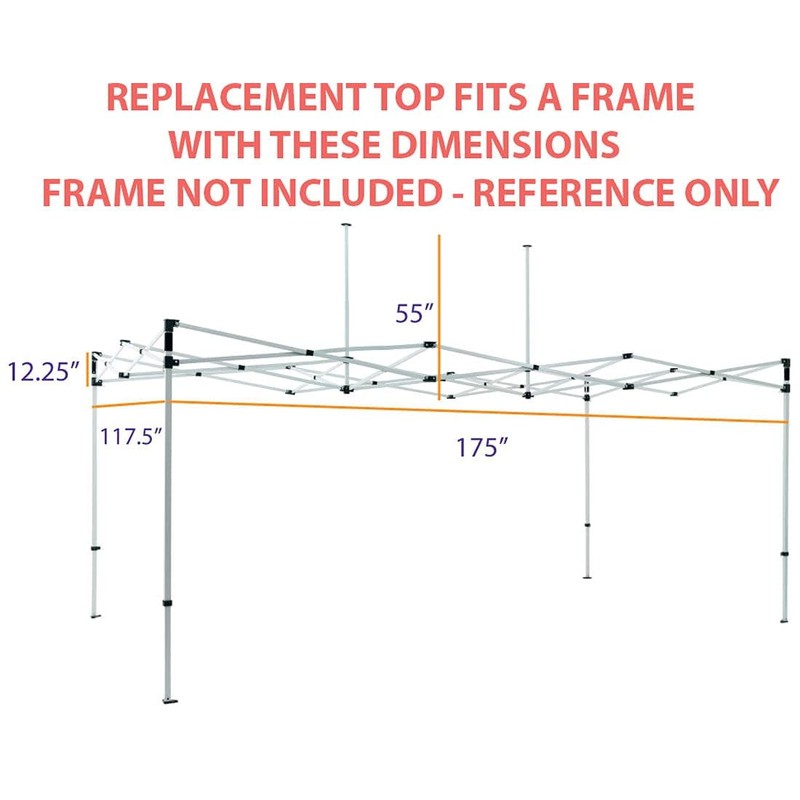 Impact Canopy 10x15 Pop Up Canopy Tent Replacement Top Cover