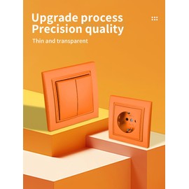 On/Off Switch 2 Way Wall Switch Orange Mechanical Wall Switch 86mm Standard Switch 10Amp 250V