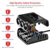 Car Chargers 100W High Power Charging Adapter 3-Socket Power Splitter