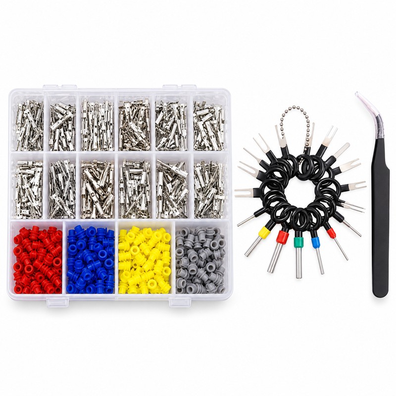 755-Piece Automotive Electrical Terminal Pin Kit, 21 Types with Waterproof