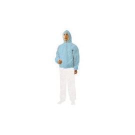TRUSCO (torasuko) Non-woven Fabric Disposable Protection Clothes Hooded Jumper Bar, X L Blue tpcf3lb